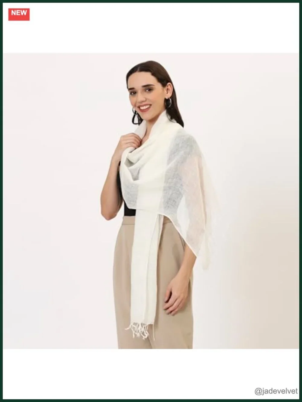 100% Linen Lightweight Scarf - Breathable Wrap for Travel